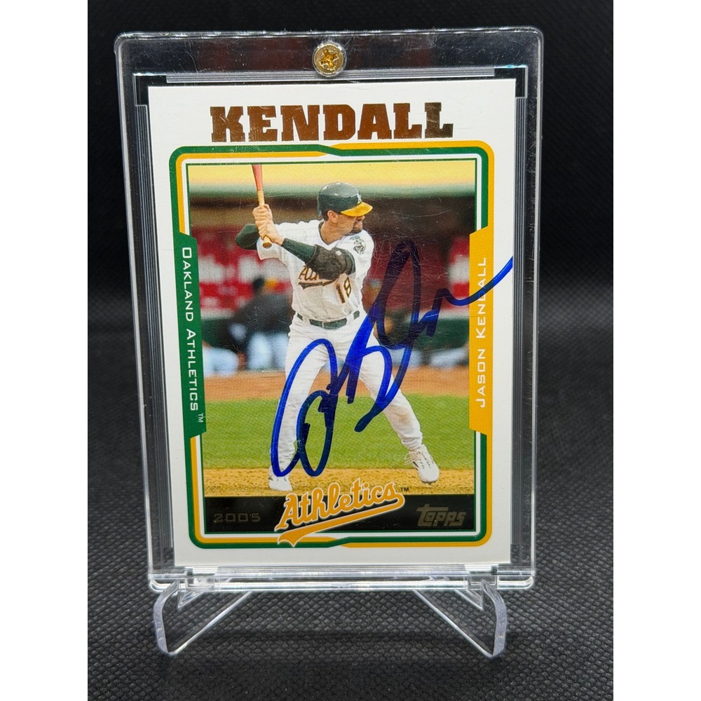 2005 Topps Jason Kendall Oakland Athletics Signed Autograph Card UH30